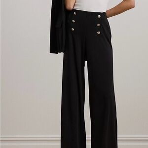 Ralph Lauren Black Wide-Leg Pants